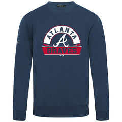 Atlanta Braves Levelwear Zane Banner Arch Sweatshirt - Navy - MLB on Sale