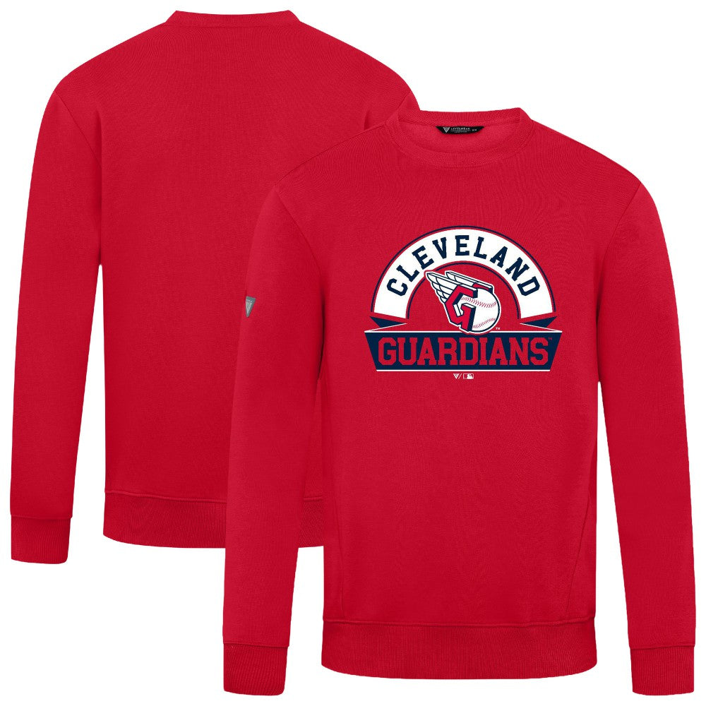 Cleveland Guardians Levelwear Zane Banner Arch Sweatshirt - Red - MLB Discount