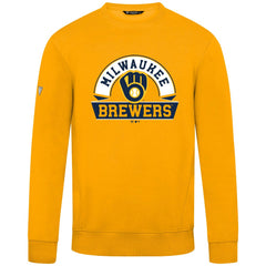 Milwaukee Brewers Levelwear Zane Banner Arch Sweatshirt - Gold - MLB Discount