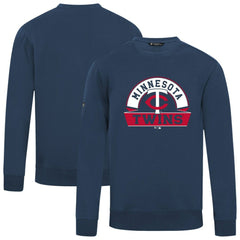 Minnesota Twins Levelwear Zane Banner Arch Sweatshirt - Navy - MLB on Sale