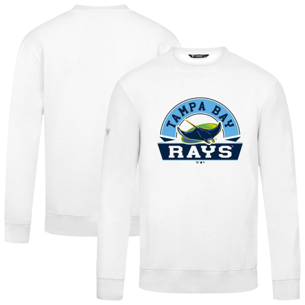 Tampa Bay Rays Levelwear Zane Banner Arch Sweatshirt - White - MLB Lifestyle