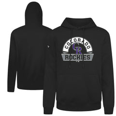 Colorado Rockies Levelwear Podium Banner Arch Hoodie - Black - MLB Discount