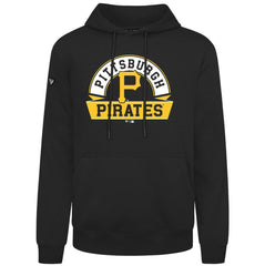 Pittsburgh Pirates Levelwear Podium Banner Arch Hoodie - Black - MLB Lifestyle