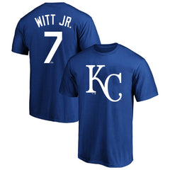 Bobby Witt Jr. Kansas City Royals Fanatics Big & Tall Player Name & Number T-Shirt - Royal - Fanatics Lifestyle