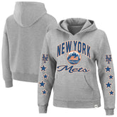 New York Mets '47 Women's Plus Size Starry Eye Hoodie - Heather Gray - 47 brand Lifestyle