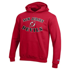 New Jersey Devils Champion Youth Fleece Powerblend Hoodie - Red - NHL 203391350