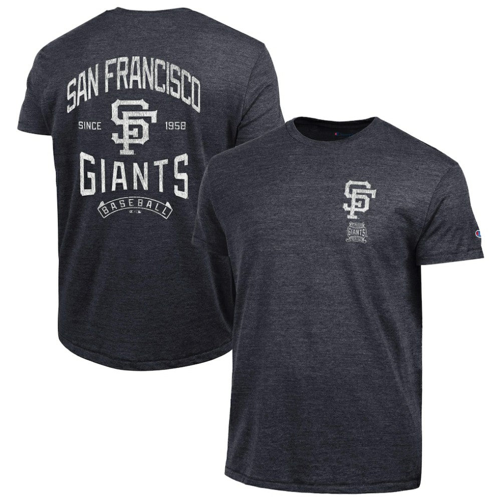 San Francisco Giants Champion Vintage 3-Hit Tri-Blend T-Shirt - Black - MLB Lifestyle