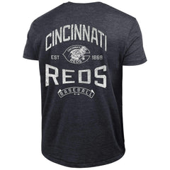 Cincinnati Reds Champion Vintage 3-Hit Tri-Blend T-Shirt - Black - MLB Discount
