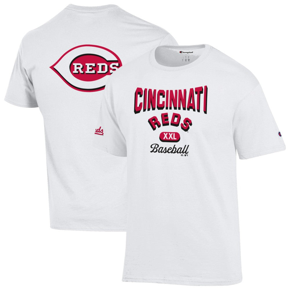 Cincinnati Reds Champion 3-Hit Jersey T-Shirt - White - MLB Lifestyle