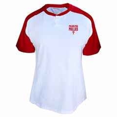 Bryce Harper Philadelphia Phillies Profile Women's Plus Size Name & Number Raglan Henley T-Shirt - White - MLB on Sale