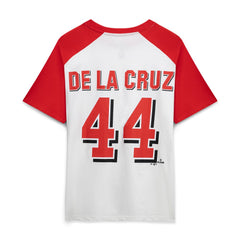 Elly De La Cruz Cincinnati Reds Profile Women's Plus Size Name & Number Raglan Henley T-Shirt - White - MLB Online