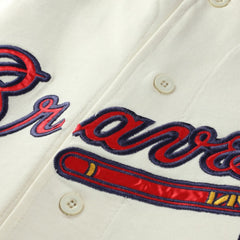 Atlanta Braves Profile Big & Tall Two-Color Fashion Jersey - Cream/Navy - MLB Lifestyle