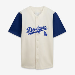 Los Angeles Dodgers Profile Big & Tall Two-Color Fashion Jersey - Cream/Royal - MLB Lifestyle