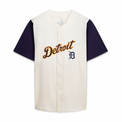 Detroit Tigers Profile Big & Tall Two-Color Fashion Jersey - Cream/Navy - MLB Lifestyle