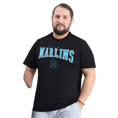 Miami Marlins G-III Sports by Carl Banks Adaptive Classic Team Spirit T-Shirt - Black - MLB Sale