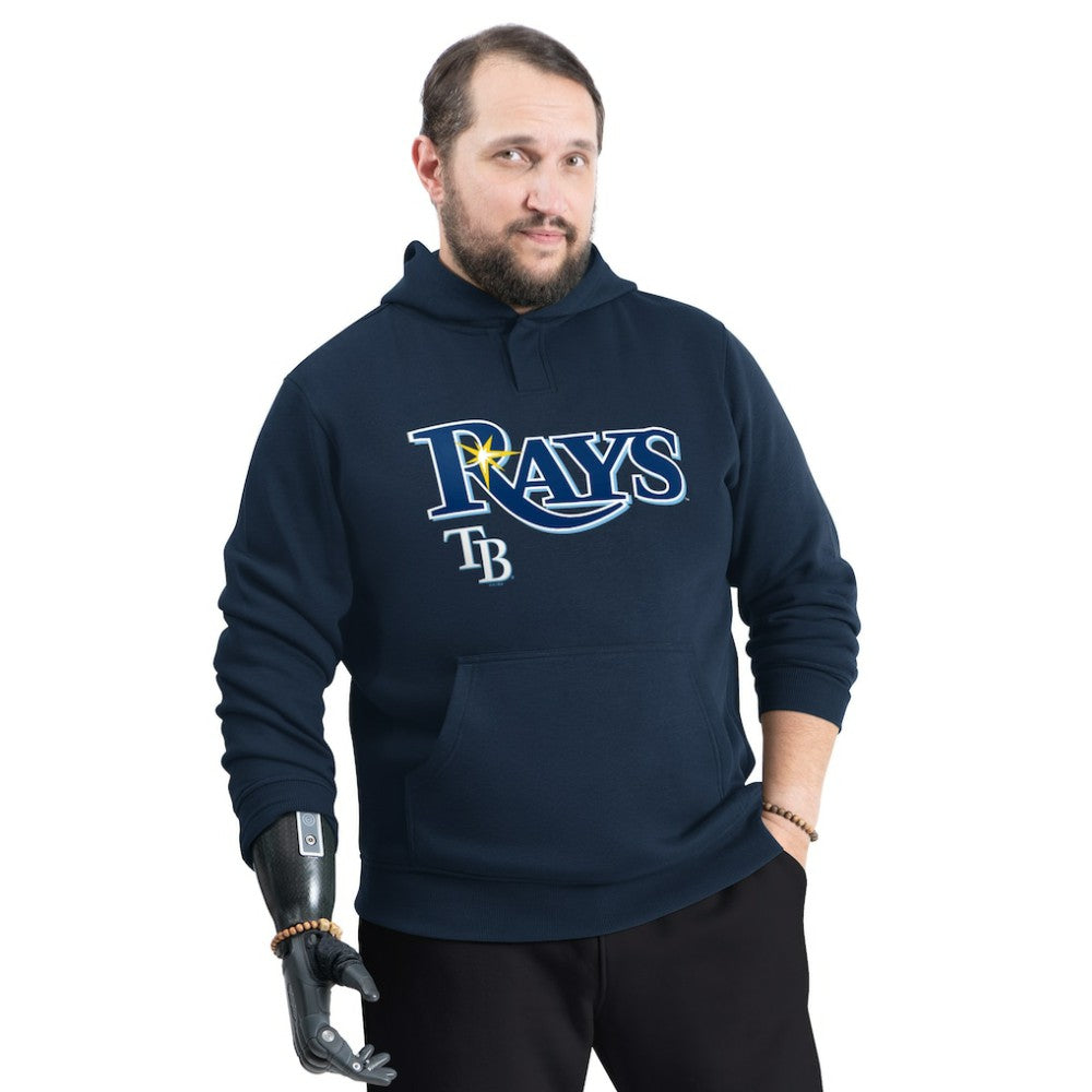 Tampa Bay Rays G-III Sports by Carl Banks Adaptive Lockup Fleece Hoodie - Navy - MLB on Sale