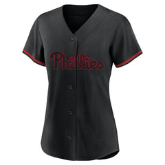Bryce Harper Philadelphia Phillies Profile Women's Plus Size Player Name & Number Fashion Jersey - Black - MLB Lifestyle