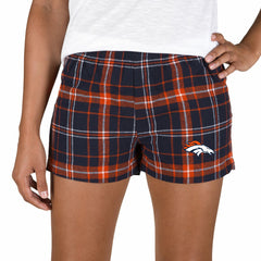 Denver Broncos Concepts Sport Women's Ultimate Flannel Shorts Navy/Orange