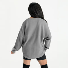 Tampa Bay Buccaneers Gameday Couture Women's Oversized Pure Motion Corded Sweatshirt Gray
