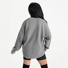 Green Bay Packers Gameday Couture Women's Oversized Sweet Victory Corded Sweatshirt Gray