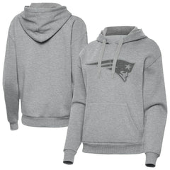 New England Patriots Antigua Women's Victory Hoodie Heather Gray