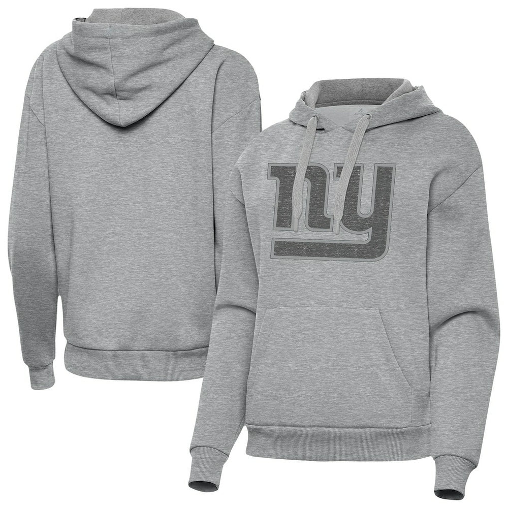 New York Giants Antigua Women's Victory Hoodie Heather Gray