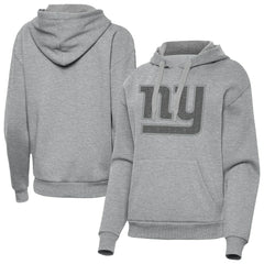 New York Giants Antigua Women's Victory Hoodie Heather Gray