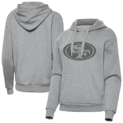 San Francisco 49ers Antigua Women's Victory Hoodie Heather Gray