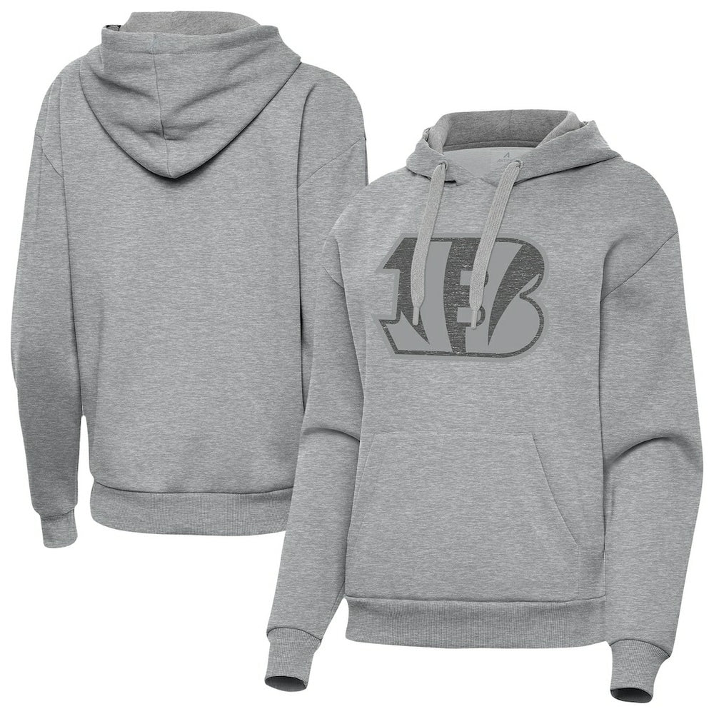 Cincinnati Bengals Antigua Women's Victory Hoodie Heather Gray