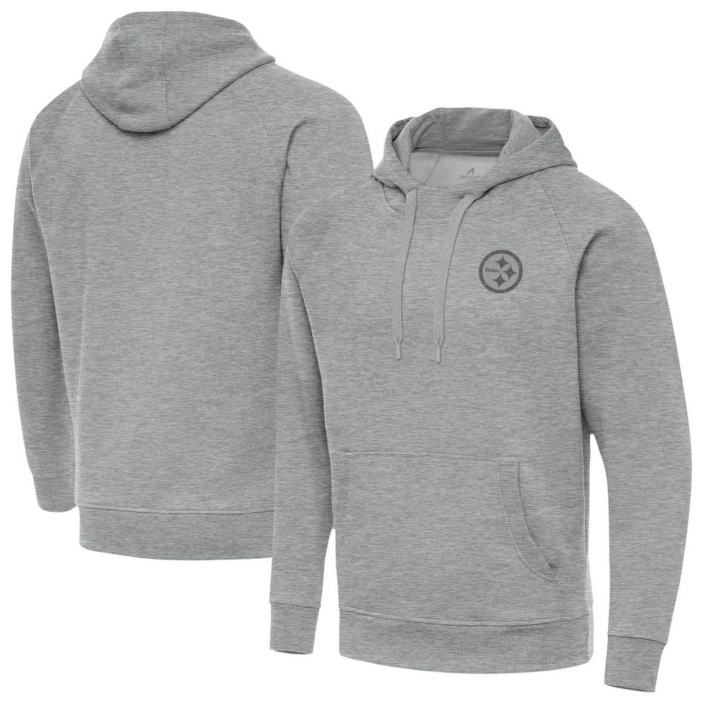 Pittsburgh Steelers Antigua Victory Hoodie Heather Gray