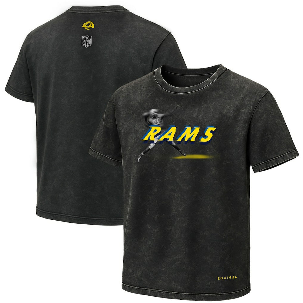 Los Angeles Rams EQUIHUA Retro T-Shirt Black