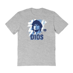 Diego Maradona Argentina National Team Vive La Fete Women's D10S T-Shirt Gray