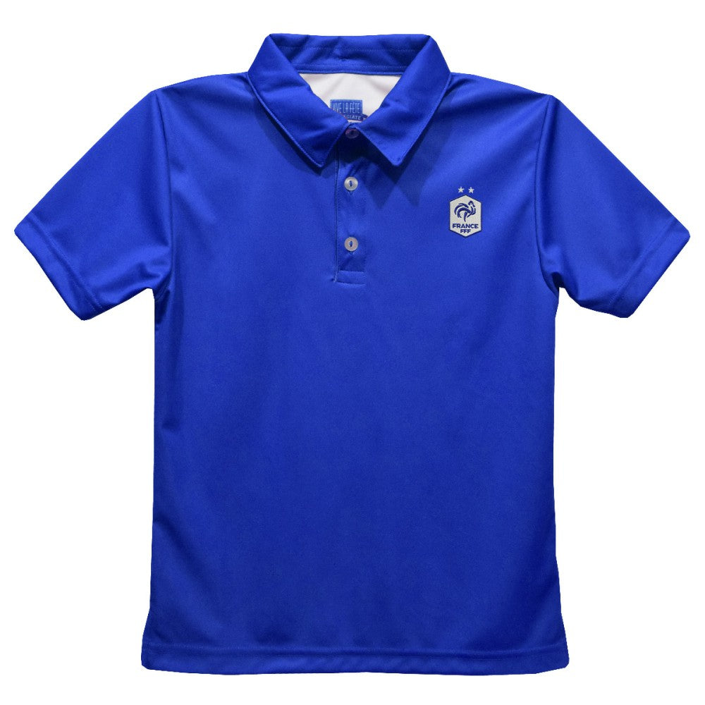 France National Team Vive La Fete Youth Solid Polo Royal