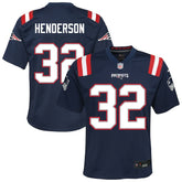 Nike TreVeyon Henderson New England Patriots Youth Team Game Jersey Navy