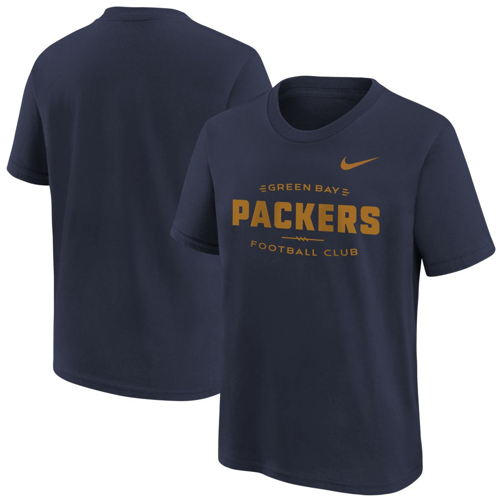 Nike Green Bay Packers Youth Sideline Alt Pack T-Shirt Navy