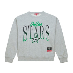 Dallas Stars Mitchell & Ness Women's Hockey Night Sweatshirt - Heather Gray - NHL 203403320