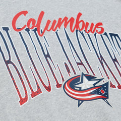 Columbus Blue Jackets Mitchell & Ness Women's Hockey Night Sweatshirt - Heather Gray - NHL 203403323