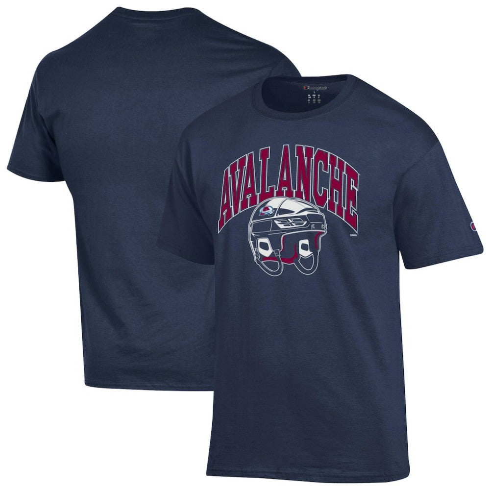 Colorado Avalanche Champion Helmet T-Shirt - Navy - NHL 203407086