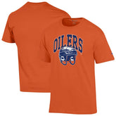 Edmonton Oilers Champion Helmet T-Shirt - Orange - NHL 203407093