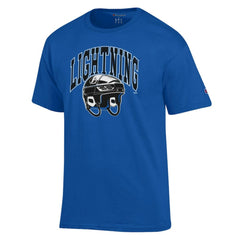 Tampa Bay Lightning Champion Helmet T-Shirt - Royal - NHL 203407106