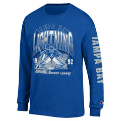 Tampa Bay Lightning Champion Long Sleeve Jersey T-Shirt - Royal - NHL 203407127