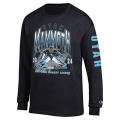Utah Mammoth Champion Long Sleeve Jersey T-Shirt - Black - NHL 203407133