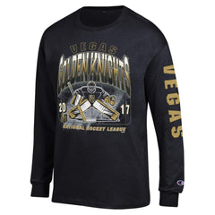 Vegas Golden Knights Champion Long Sleeve Jersey T-Shirt - Black - NHL 203407137
