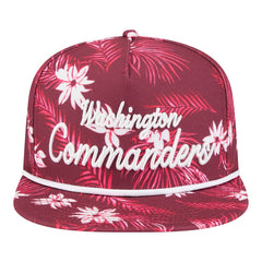 Washington Commanders New Era Palm Print A-Frame 9FIFTY Snapback Hat Burgundy