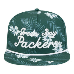 Green Bay Packers New Era Palm Print A-Frame 9FIFTY Snapback Hat Green