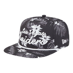 Las Vegas Raiders New Era Palm Print A-Frame 9FIFTY Snapback Hat Black