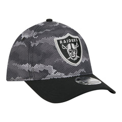 Las Vegas Raiders New Era Camo A-Frame 39THIRTY Flex Hat Black