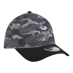Minnesota Vikings New Era Camo A-Frame 39THIRTY Flex Hat Black