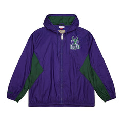Milwaukee Bucks Playmaker Full-Zip Hooded Windbreaker Jacket Purple | Mitchell & Ness discount