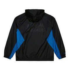 Minnesota Timberwolves Playmaker Full-Zip Hooded Windbreaker Jacket Black | Mitchell & Ness